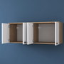 Hanah Home Armario Multiusos BA120 - 2670 Nogal y Blanco